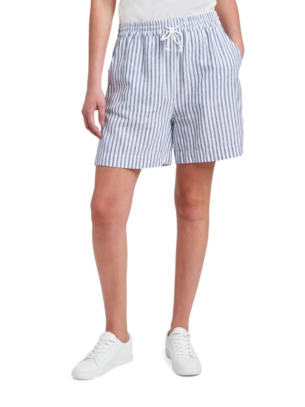 Beachlunchlounge Toney Linen Blend Drawstring Shorts